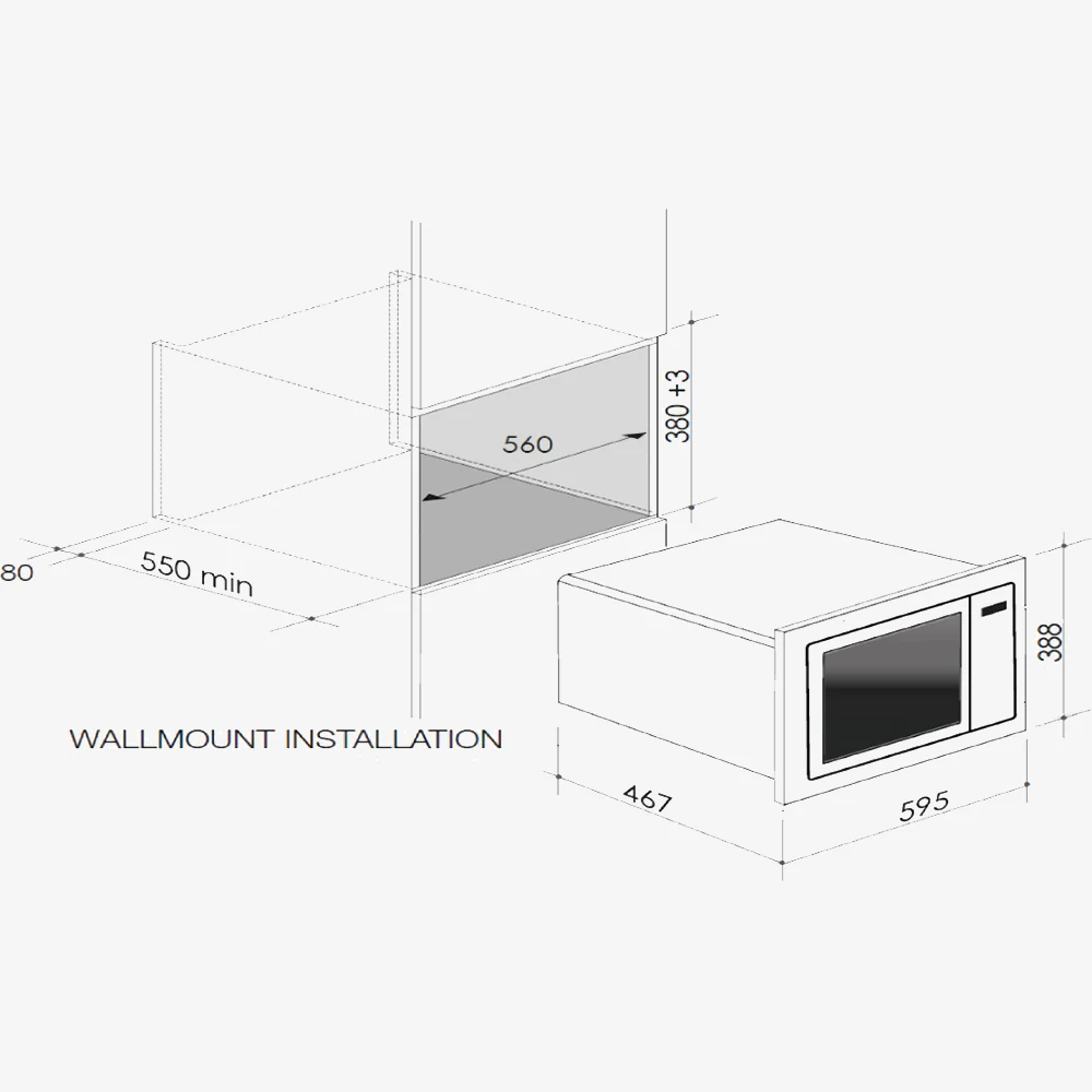 34L Built-In Wall Convection Microwave BMIC34CA - Image 2